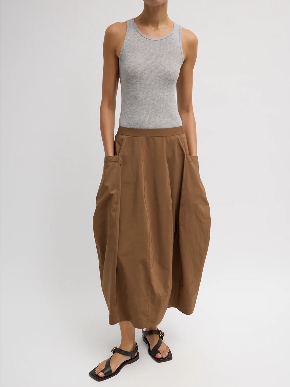 Tibi Nylon Lantern Skirt